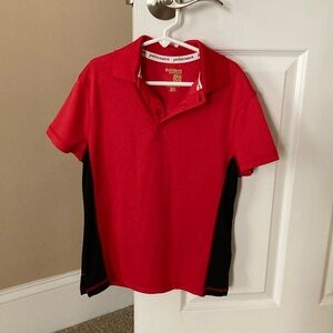 Boys shirt short sleeved and collared. Great for family pics. EUC. Red or blue